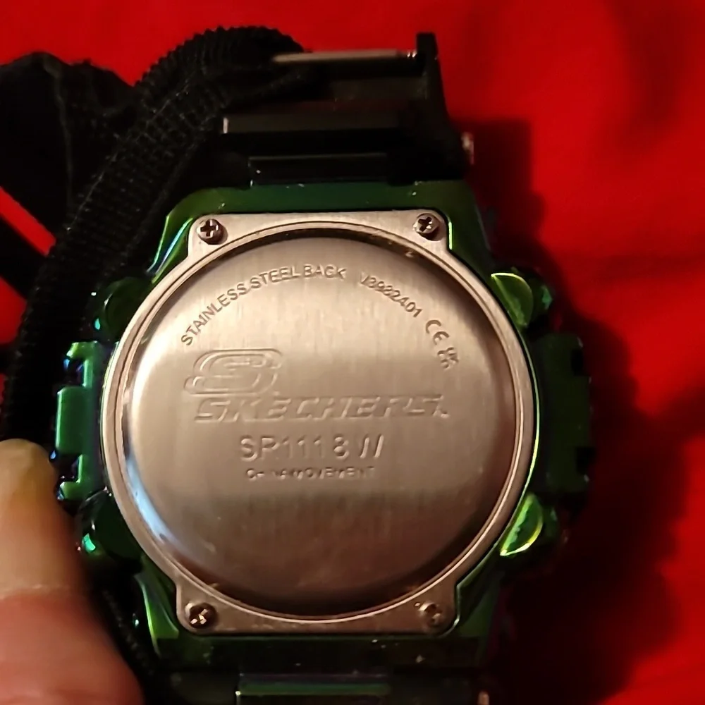 Skechers S1118W Keats Digital Watch Black Holographic‎ Iridescent
